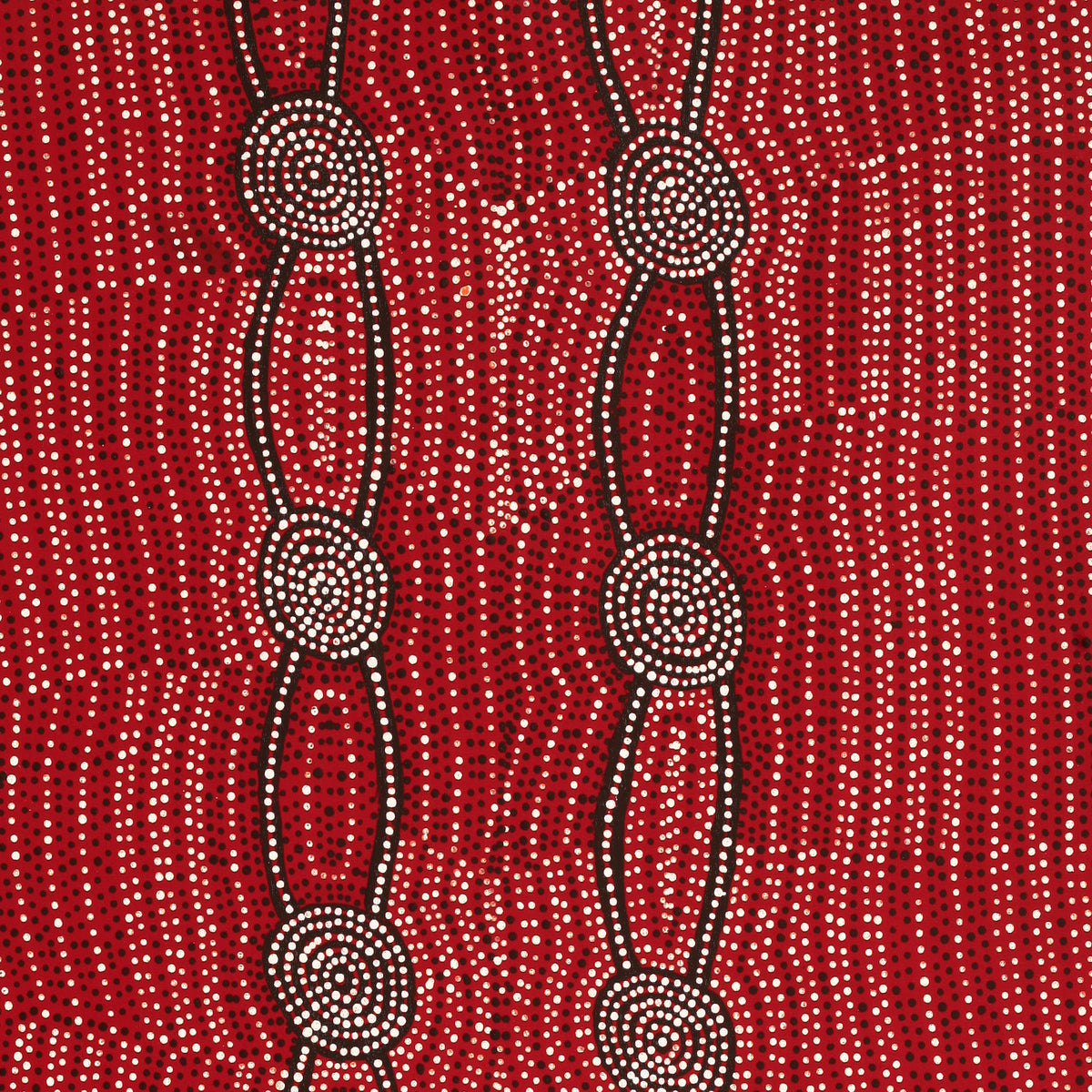 Aboriginal Art by Helen Nungarrayi Reed, Mina Mina Dreaming - Ngalyipi, 107x76cm - ART ARK®