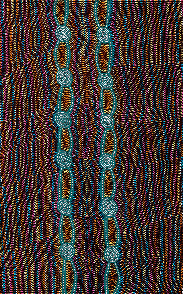 Aboriginal Artwork by Helen Nungarrayi Reed, Mina Mina Dreaming, 122x76cm