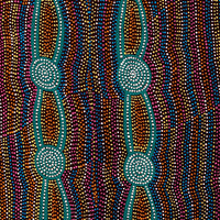 Aboriginal Artwork by Helen Nungarrayi Reed, Mina Mina Dreaming, 122x76cm