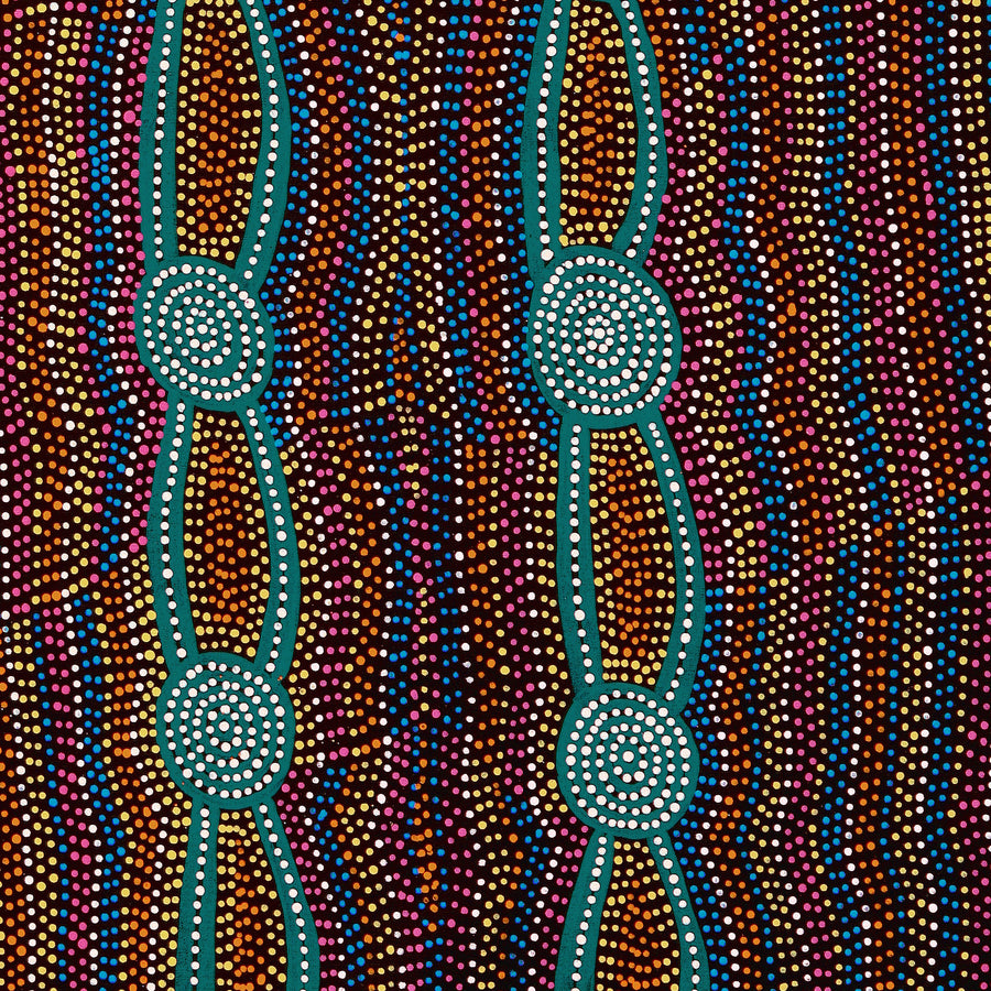 Aboriginal Artwork by Helen Nungarrayi Reed, Mina Mina Dreaming, 122x76cm
