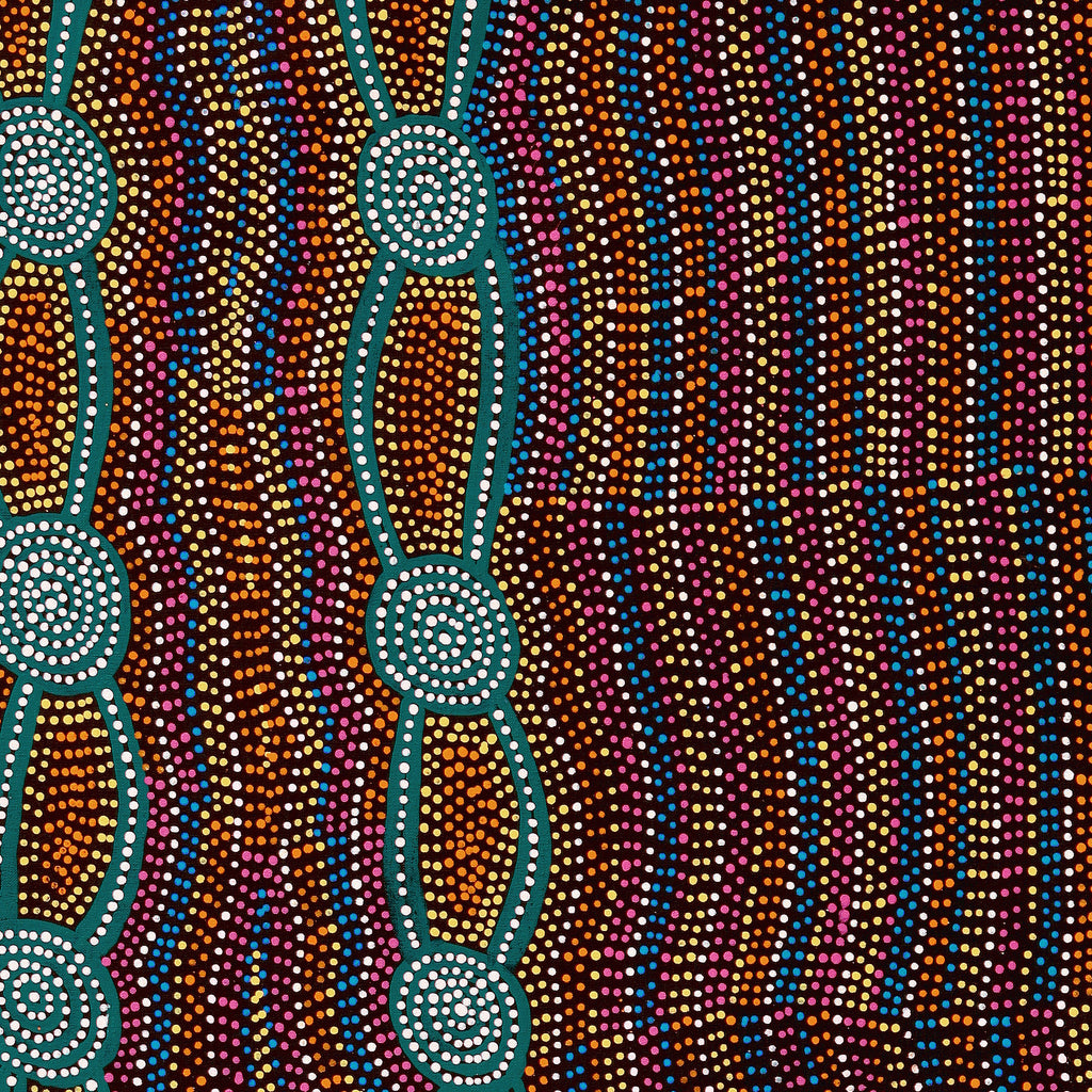 Aboriginal Artwork by Helen Nungarrayi Reed, Mina Mina Dreaming, 122x76cm