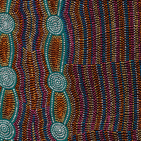Aboriginal Artwork by Helen Nungarrayi Reed, Mina Mina Dreaming, 122x76cm