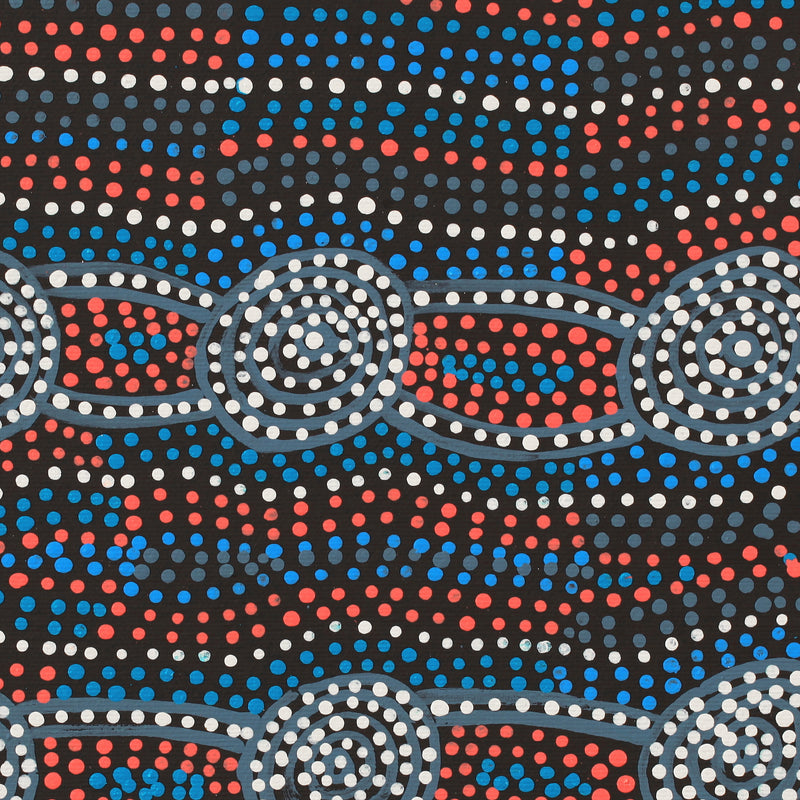 Aboriginal Artwork by Helen Nungarrayi Reed, Mina Mina Jukurrpa - Ngalyipi, 30x30cm