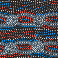 Aboriginal Artwork by Helen Nungarrayi Reed, Mina Mina Jukurrpa - Ngalyipi, 30x30cm
