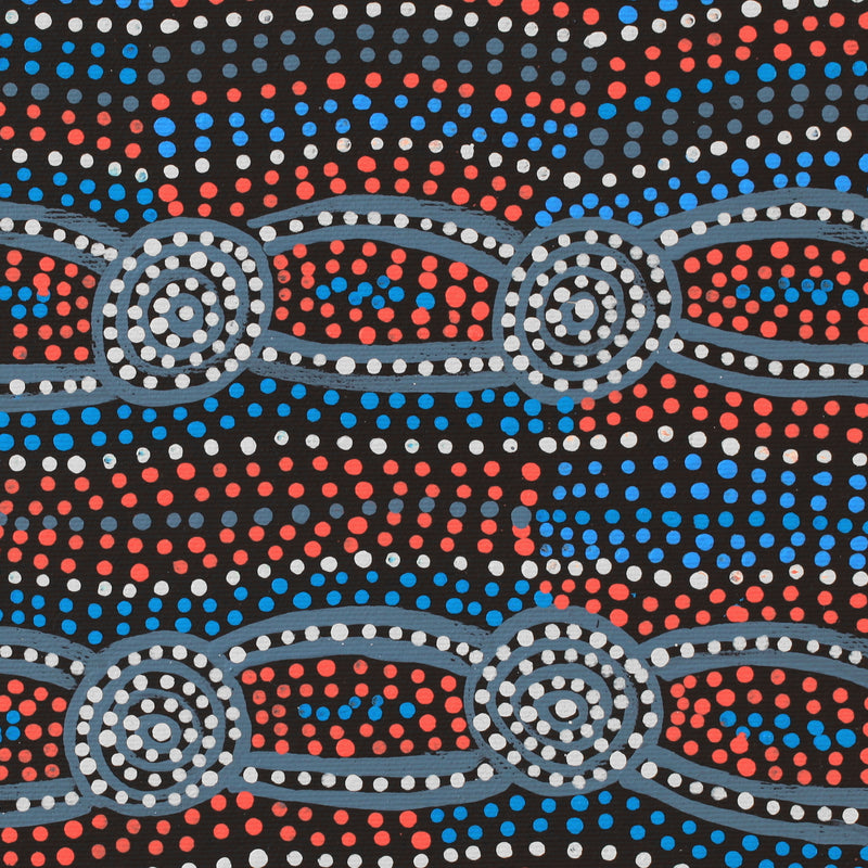 Aboriginal Artwork by Helen Nungarrayi Reed, Mina Mina Jukurrpa - Ngalyipi, 30x30cm