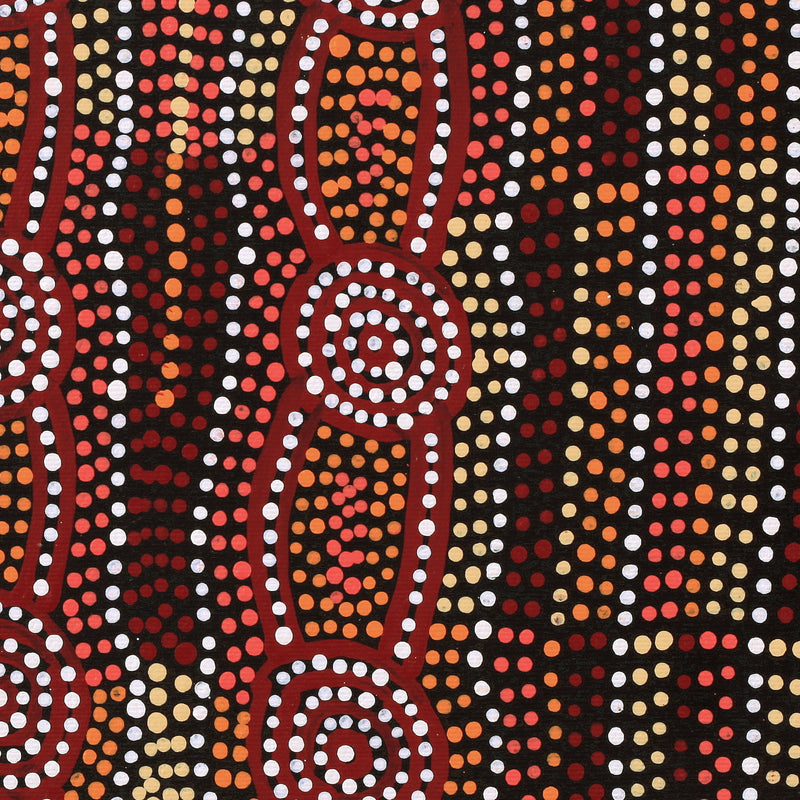 Aboriginal Artwork by Helen Nungarrayi Reed, Mina Mina Jukurrpa - Ngalyipi, 30x30cm