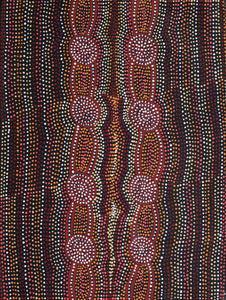 Aboriginal Artwork by Helen Nungarrayi Reed, Mina Mina Dreaming - Ngalyipi, 61x46cm - ART ARK®