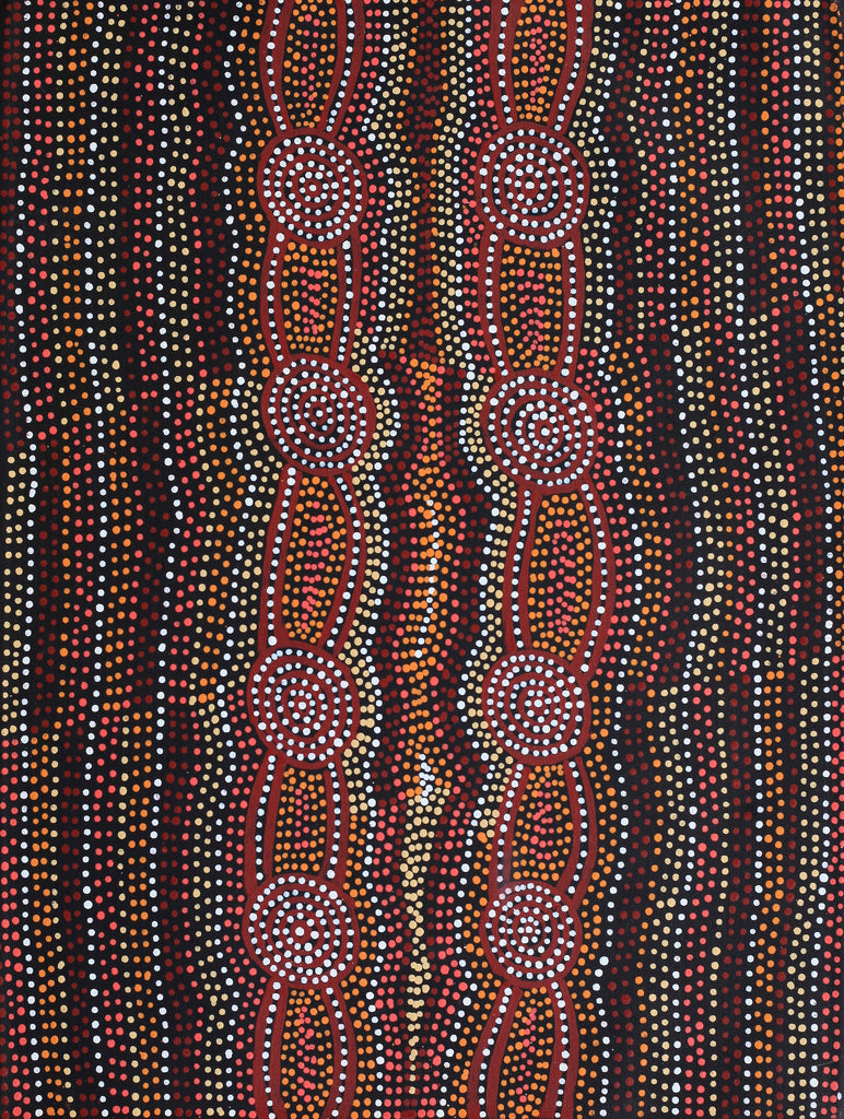 Aboriginal Artwork by Helen Nungarrayi Reed, Mina Mina Dreaming - Ngalyipi, 61x46cm