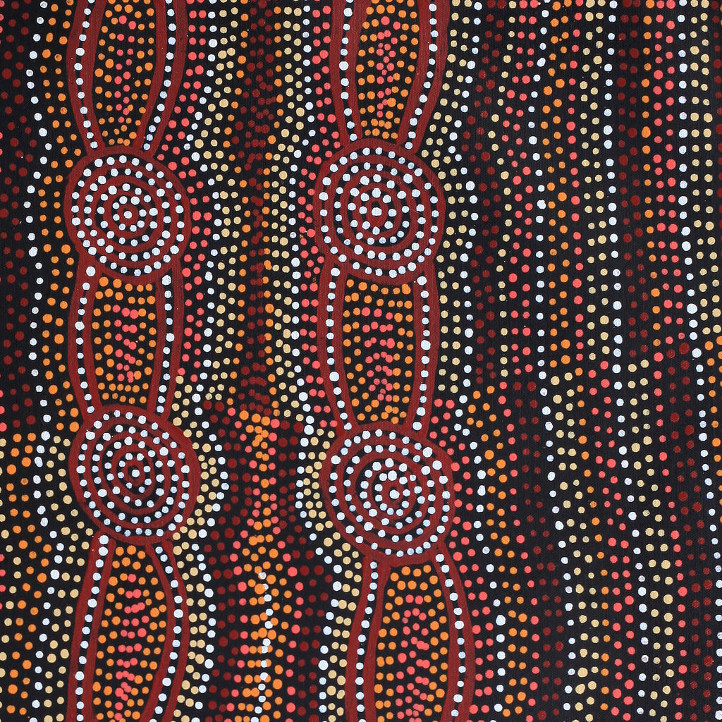 Aboriginal Artwork by Helen Nungarrayi Reed, Mina Mina Dreaming - Ngalyipi, 61x46cm