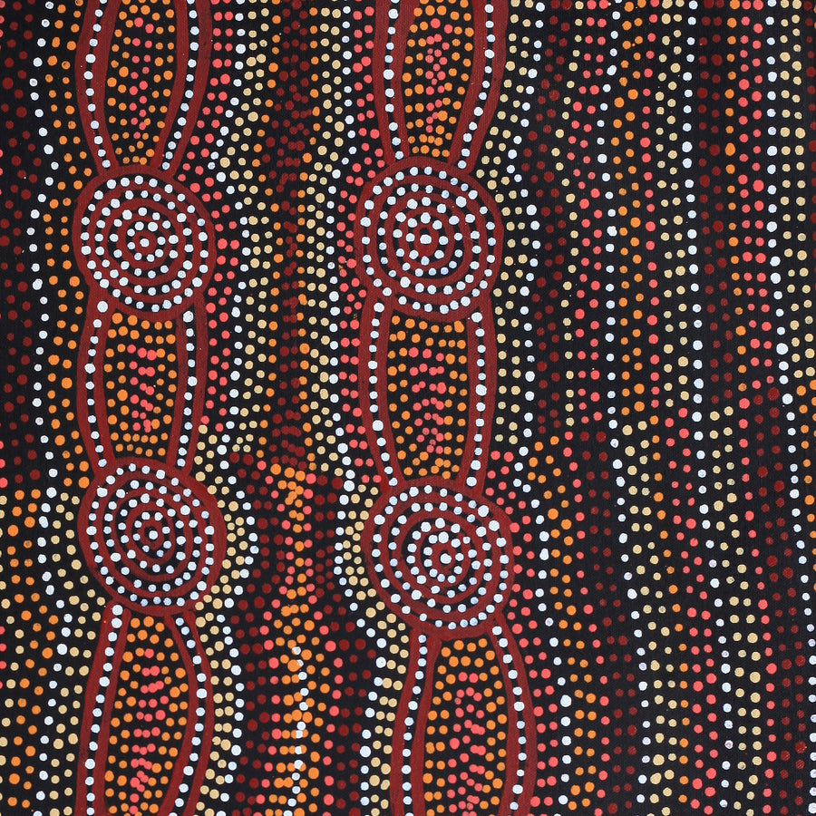 Aboriginal Artwork by Helen Nungarrayi Reed, Mina Mina Dreaming - Ngalyipi, 61x46cm