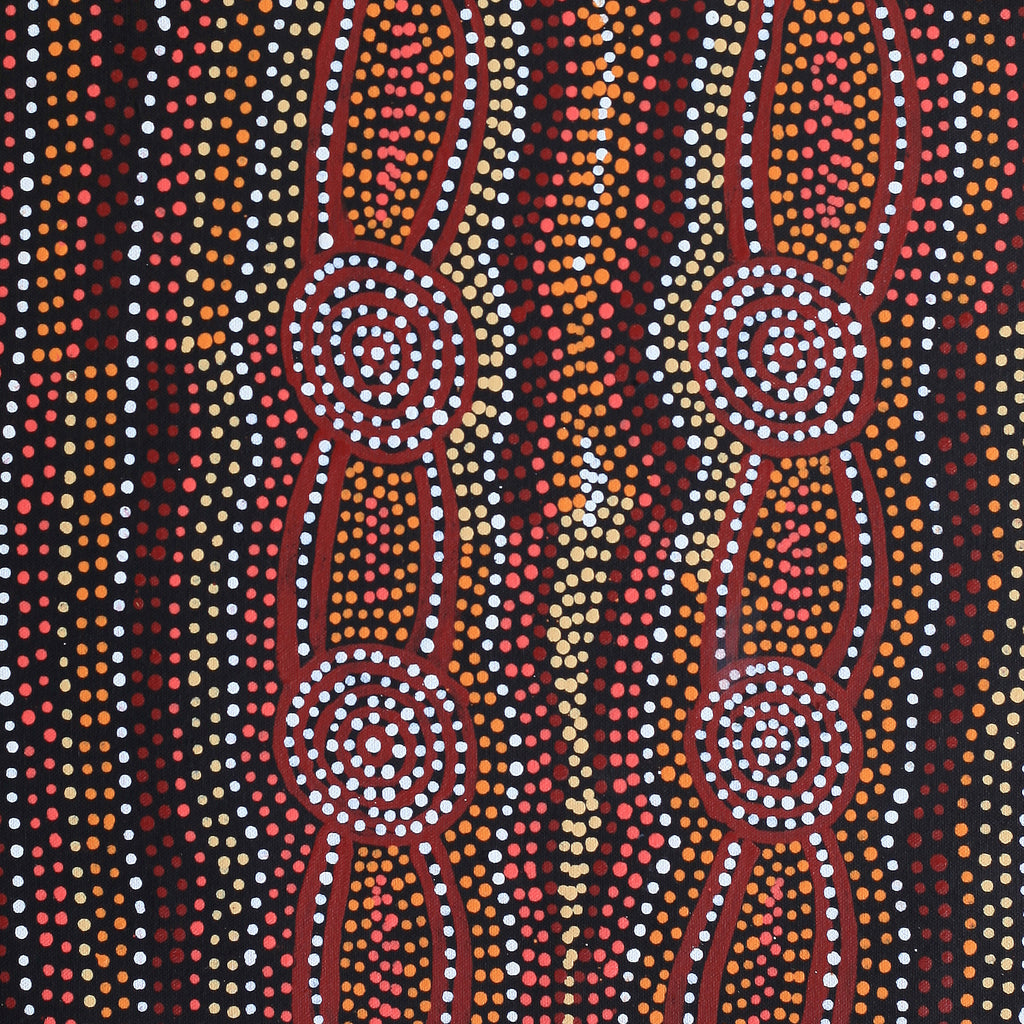 Aboriginal Artwork by Helen Nungarrayi Reed, Mina Mina Dreaming - Ngalyipi, 61x46cm