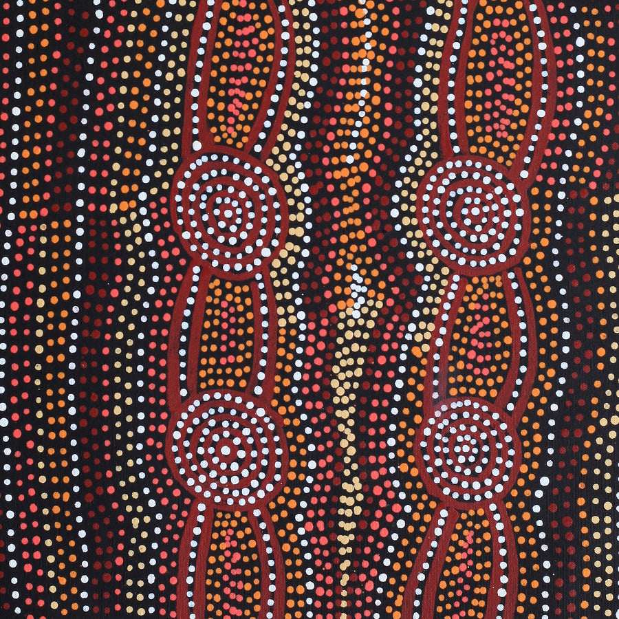 Aboriginal Artwork by Helen Nungarrayi Reed, Mina Mina Dreaming - Ngalyipi, 61x46cm