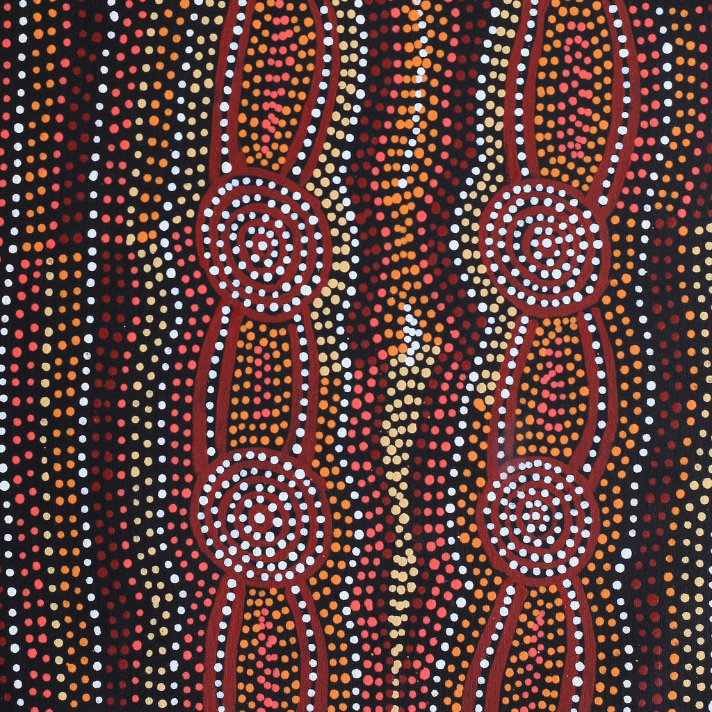 Aboriginal Artwork by Helen Nungarrayi Reed, Mina Mina Dreaming - Ngalyipi, 61x46cm - ART ARK®