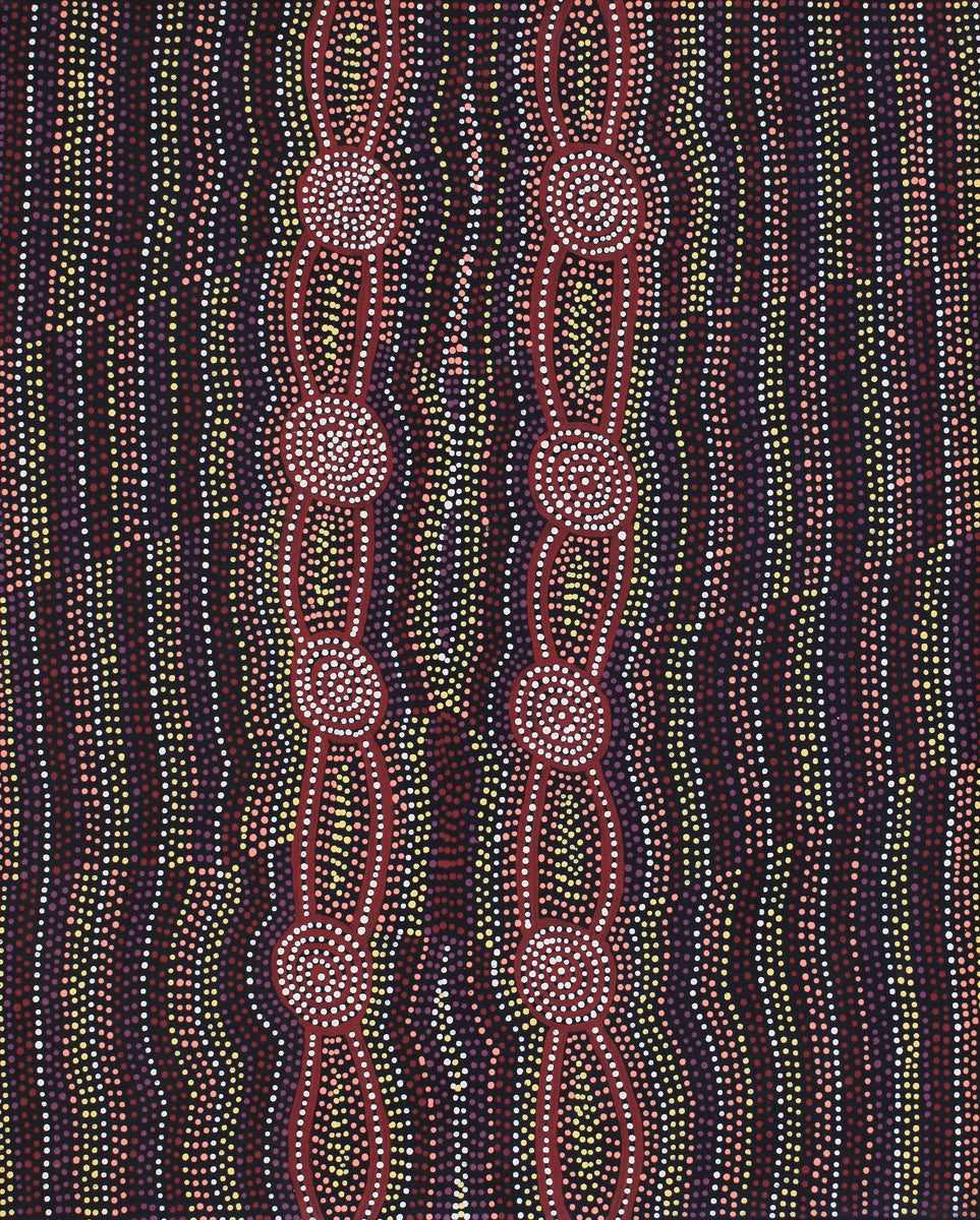 Aboriginal Art by Helen Nungarrayi Reed, Mina Mina Dreaming - Ngalyipi, 76x61cm - ART ARK®