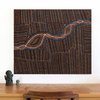 Aboriginal Artwork by Helen Nungarrayi Reed, Mina Mina Dreaming - Ngalyipi, 91x76cm