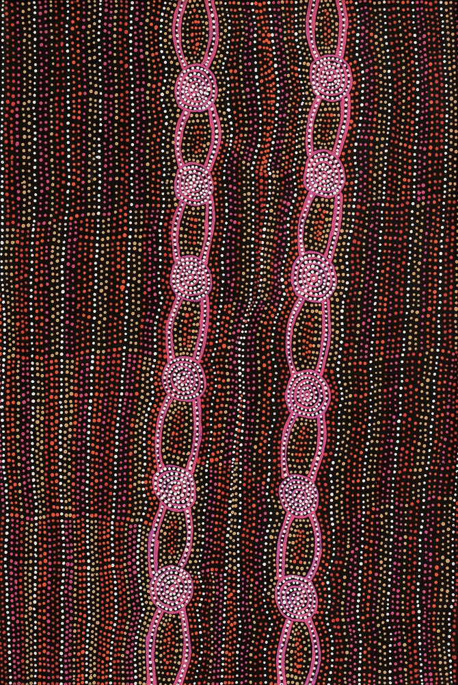 Aboriginal Artwork by Helen Nungarrayi Reed, Mina Mina Dreaming - Ngalyipi, 91x61cm