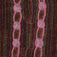 Aboriginal Artwork by Helen Nungarrayi Reed, Mina Mina Dreaming - Ngalyipi, 91x61cm