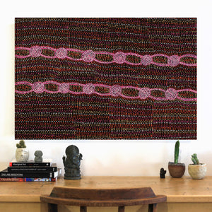 Aboriginal Art by Helen Nungarrayi Reed, Mina Mina Dreaming - Ngalyipi, 91x61cm - ART ARK®