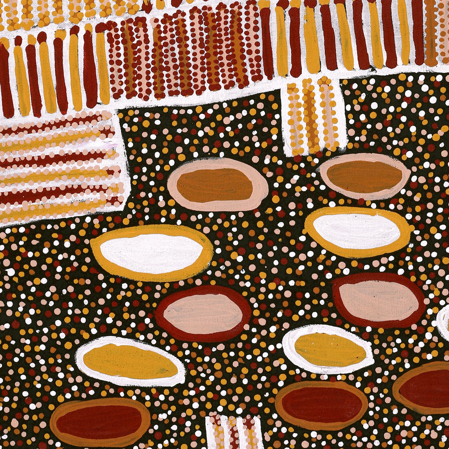 Aboriginal Artwork by Helen Nungarrayi Reed, Lupul Jukurrpa, 91x61cm