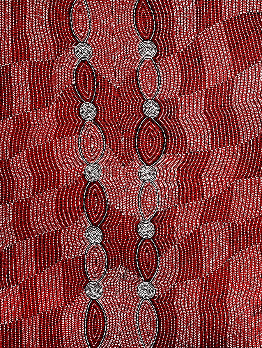 Aboriginal Artwork by Helen Nungarrayi Reed, Mina Mina Dreaming - Ngalyipi, 122x91cm