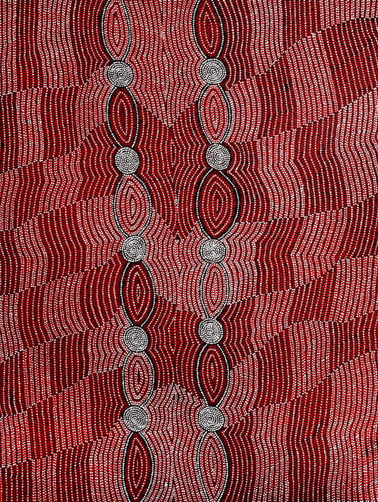 Aboriginal Artwork by Helen Nungarrayi Reed, Mina Mina Dreaming - Ngalyipi, 122x91cm