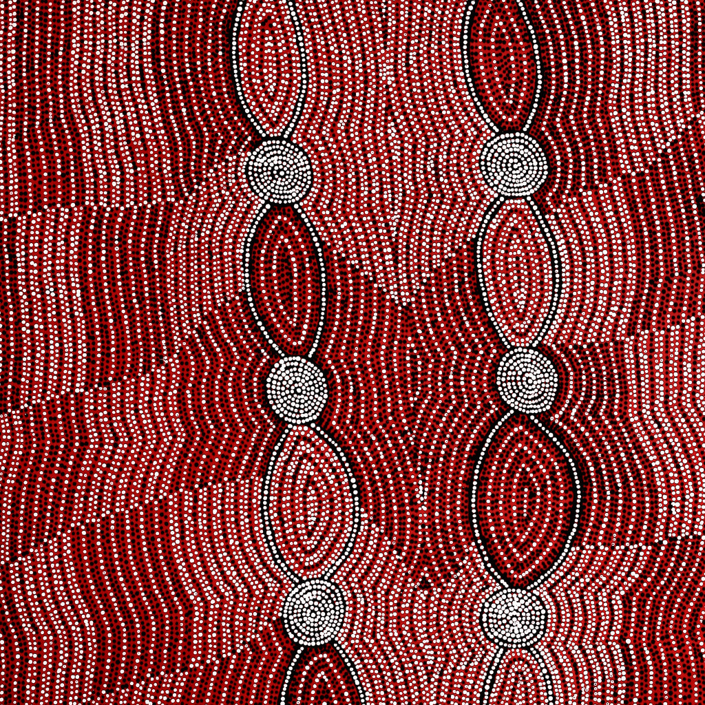 Aboriginal Artwork by Helen Nungarrayi Reed, Mina Mina Dreaming - Ngalyipi, 122x91cm