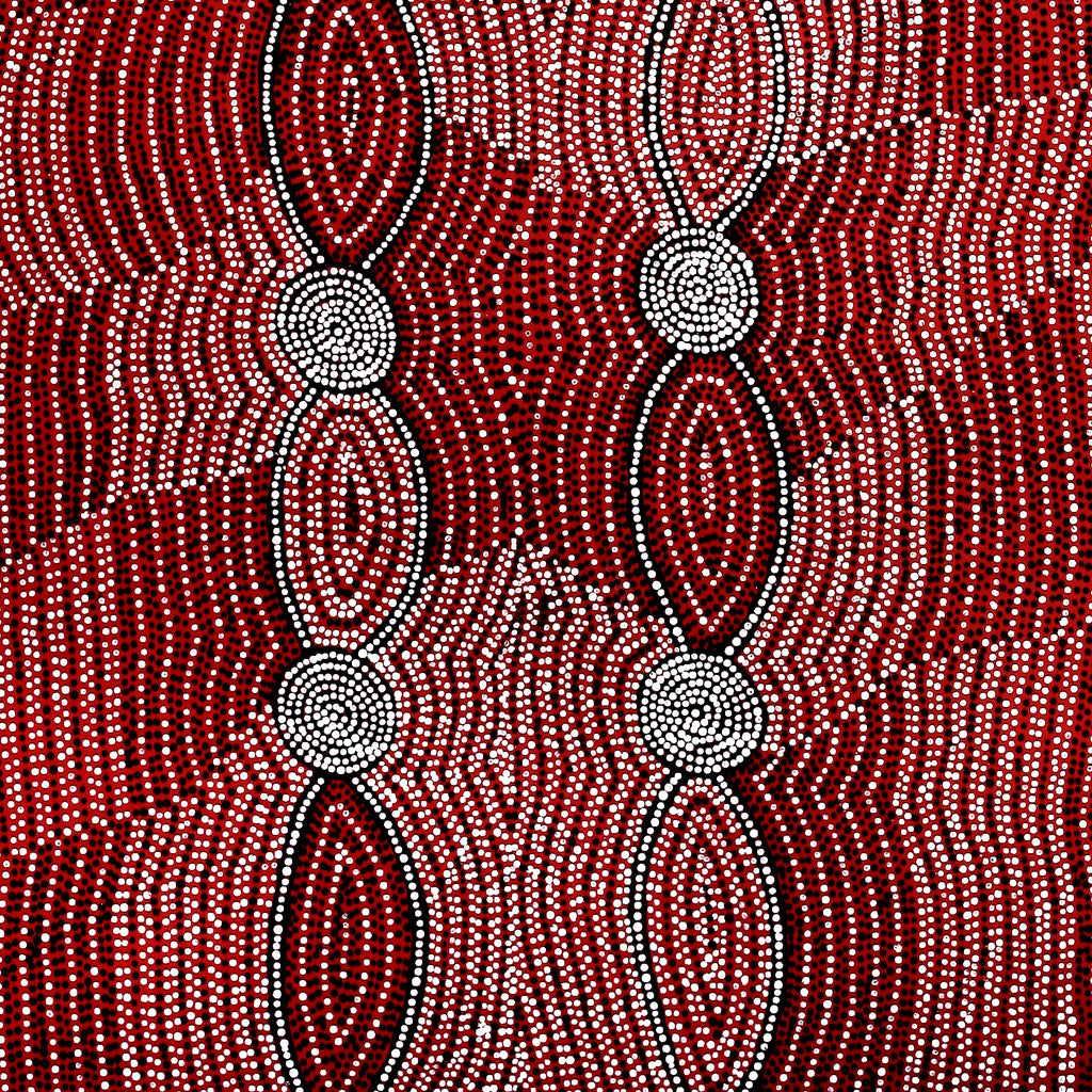 Aboriginal Artwork by Helen Nungarrayi Reed, Mina Mina Dreaming - Ngalyipi, 122x91cm