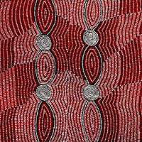 Aboriginal Artwork by Helen Nungarrayi Reed, Mina Mina Dreaming - Ngalyipi, 122x91cm