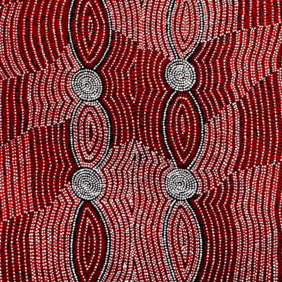 Aboriginal Artwork by Helen Nungarrayi Reed, Mina Mina Dreaming - Ngalyipi, 122x91cm