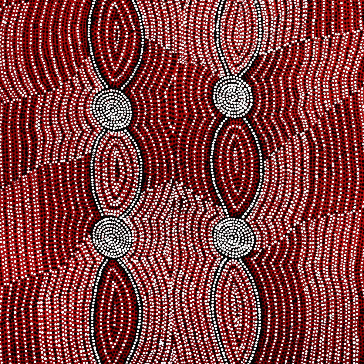 Aboriginal Art by Helen Nungarrayi Reed, Mina Mina Dreaming - Ngalyipi, 122x91cm - ART ARK®