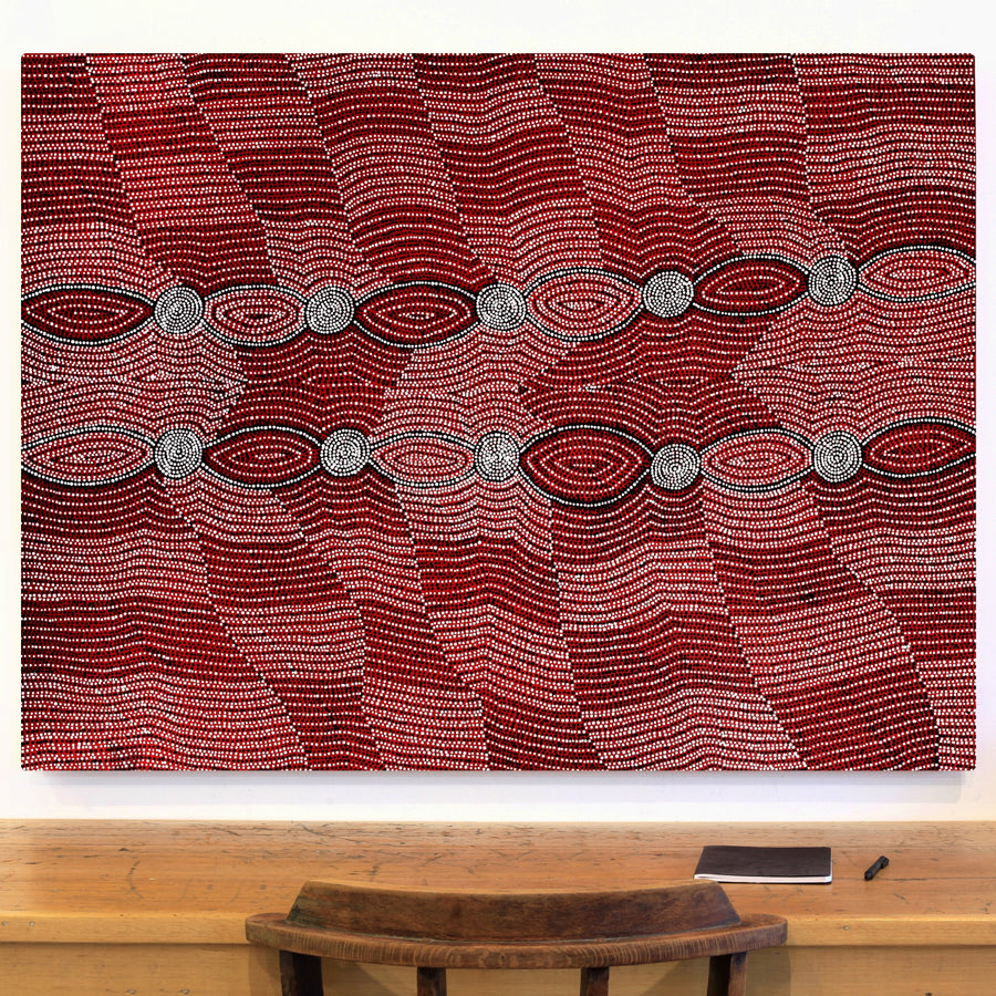 Aboriginal Artwork by Helen Nungarrayi Reed, Mina Mina Dreaming - Ngalyipi, 122x91cm