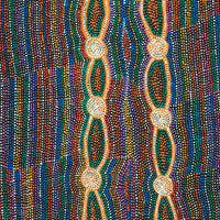 Aboriginal Artwork by Helen Nungarrayi Reed, Mina Mina Dreaming - Ngalyipi, 122x61cm