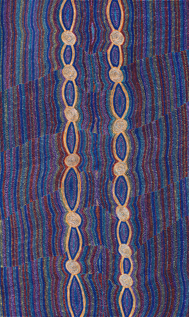 Aboriginal Artwork by Helen Nungarrayi Reed, Mina Mina Dreaming - Ngalyipi, 152x91cm