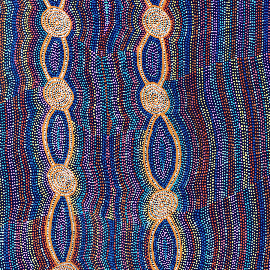 Aboriginal Artwork by Helen Nungarrayi Reed, Mina Mina Dreaming - Ngalyipi, 152x91cm