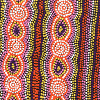 Aboriginal Artwork by Helen Nungarrayi Reed, Mina Mina Jukurrpa - Ngalyipi, 30x30cm