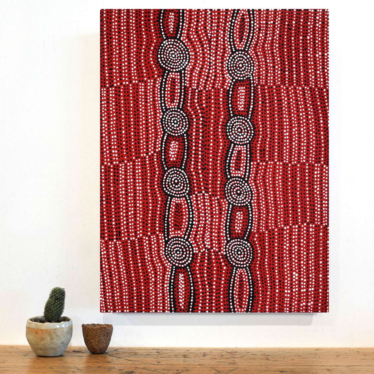 Aboriginal Artwork by Helen Nungarrayi Reed, Mina Mina Dreaming - Ngalyipi, 61x46cm