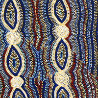 Aboriginal Artwork by Helen Nungarrayi Reed, Mina Mina Jukurrpa (Mina Mina Dreaming) - Ngalyipi, 61x46cm