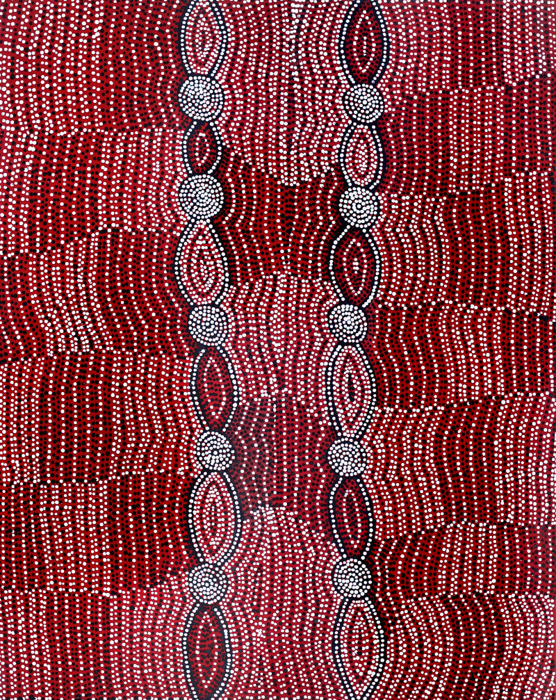 Aboriginal Artwork by Helen Nungarrayi Reed, Mina Mina Dreaming - Ngalyipi, 76x61cm