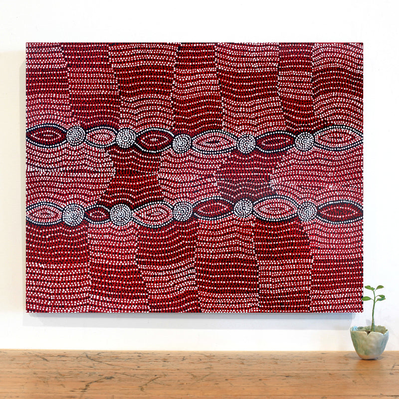 Aboriginal Artwork by Helen Nungarrayi Reed, Mina Mina Dreaming - Ngalyipi, 76x61cm
