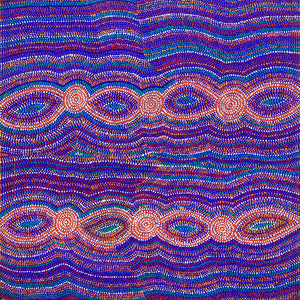 Aboriginal Art by Helen Nungarrayi Reed, Mina Mina Dreaming - Ngalyipi, 76x76cm - ART ARK®