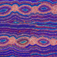 Aboriginal Artwork by Helen Nungarrayi Reed, Mina Mina Dreaming - Ngalyipi, 76x76cm