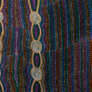 Aboriginal Artwork by Helen Nungarrayi Reed, Mina Mina Dreaming - Ngalyipi, 76x76cm - ART ARK®