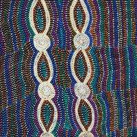 Aboriginal Artwork by Helen Nungarrayi Reed, Mina Mina Dreaming - Ngalyipi, 91x46cm