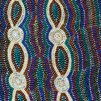 Aboriginal Artwork by Helen Nungarrayi Reed, Mina Mina Dreaming - Ngalyipi, 91x46cm
