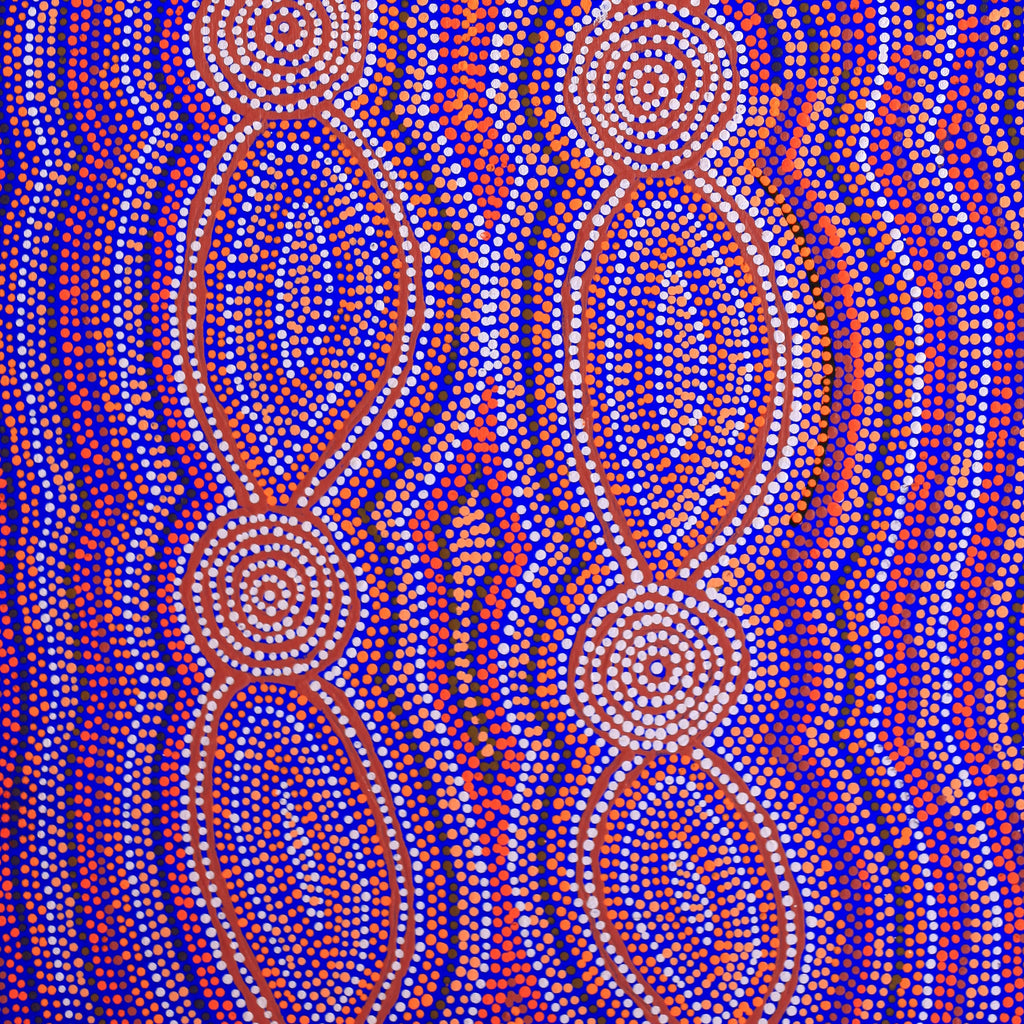 Aboriginal Art by Helen Nungarrayi Reed, Mina Mina Dreaming - Ngalyipi, 91x46cm - ART ARK®
