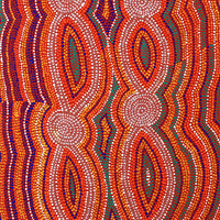 Aboriginal Artwork by Helen Nungarrayi Reed, Mina Mina Dreaming - Ngalyipi, 91x46cm