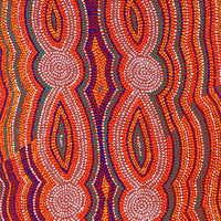 Aboriginal Artwork by Helen Nungarrayi Reed, Mina Mina Dreaming - Ngalyipi, 91x46cm