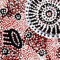 Aboriginal Artwork by Helen Nampijinpa Robertson, Ngapa Jukurrpa - Puyurru, 30x30cm