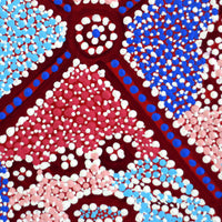 Aboriginal Artwork by Helen Nampijinpa Robertson, Ngapa Jukurrpa - Puyurru, 30x30cm