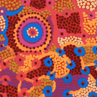 Aboriginal Artwork by Helen Nampijinpa Robertson, Ngapa Jukurrpa - Puyurru, 30x30cm